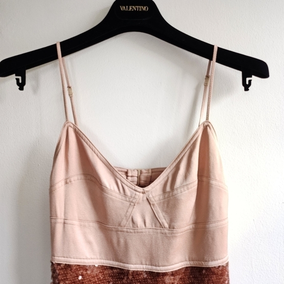 New A.L.C. Gisele Sequined Brownsirocco Midi Dress NWT 6 US - Picture 11 of 17